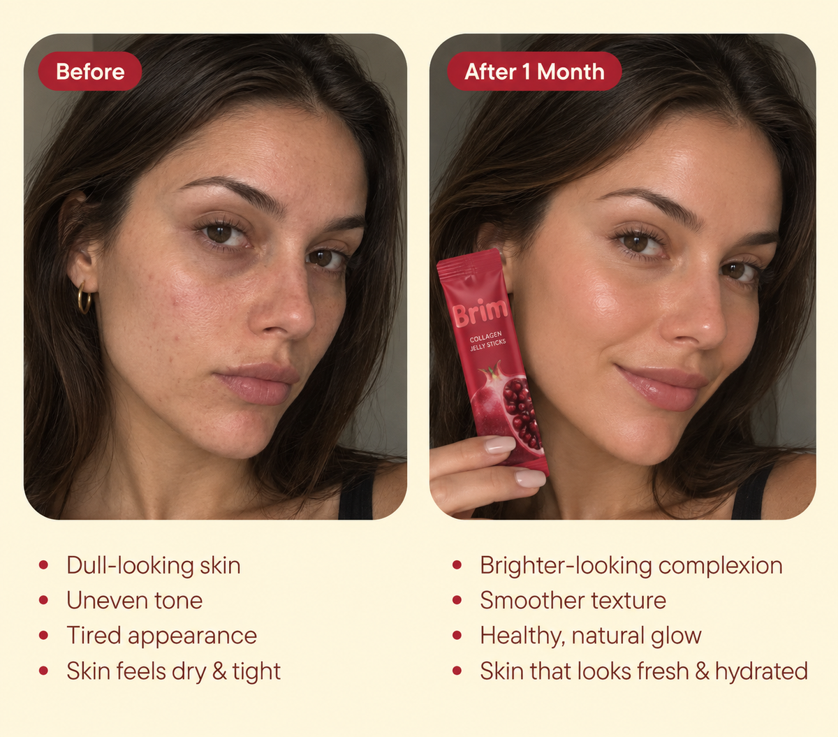 BRIM Collagen Jelly Sticks — Pomegranate
