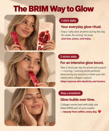 BRIM Collagen Jelly Sticks — Pomegranate